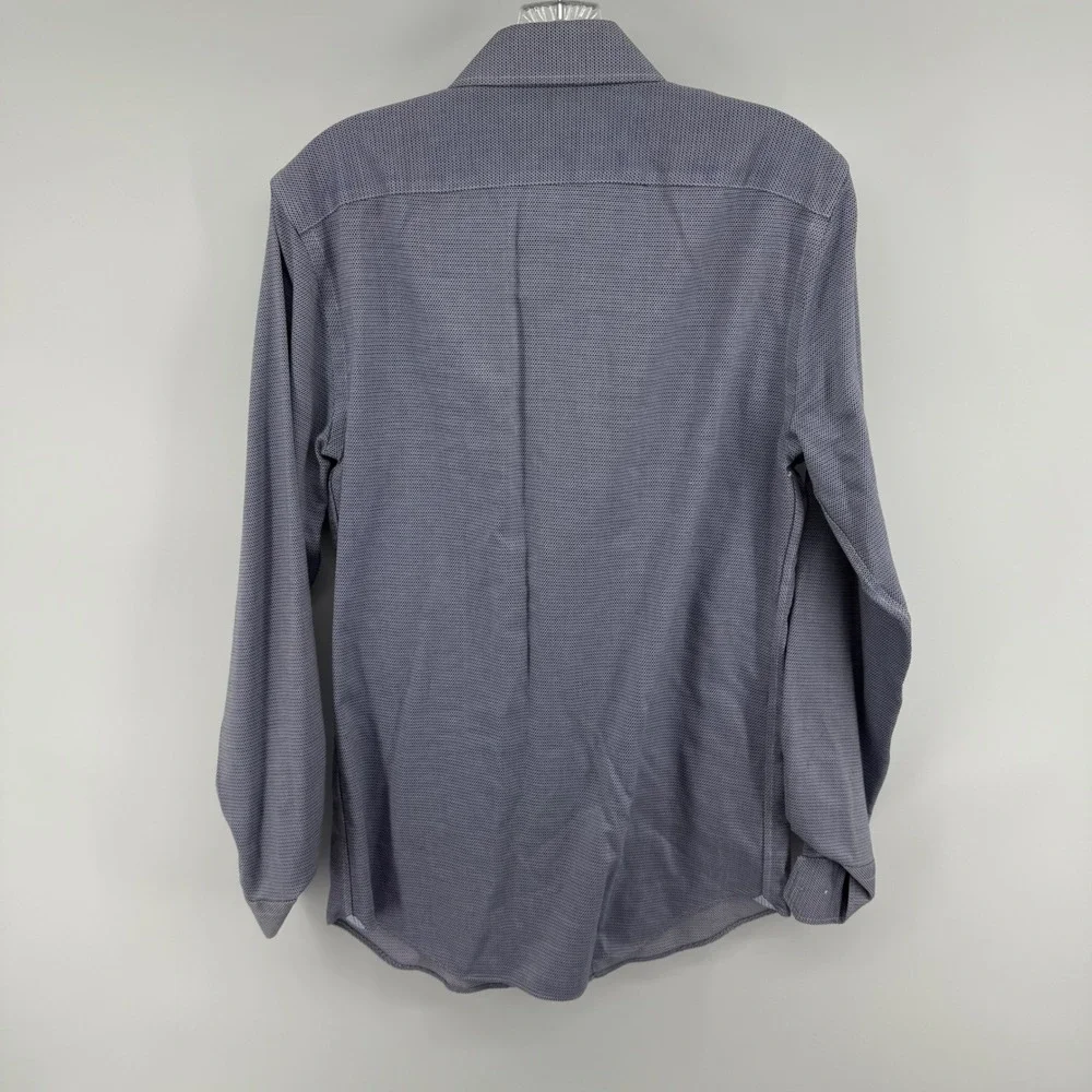 Banana Republic Non Iron Cotton‎ Stretch Geo Micro Print Dress Shirt Mens Size S